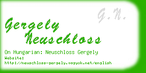 gergely neuschloss business card